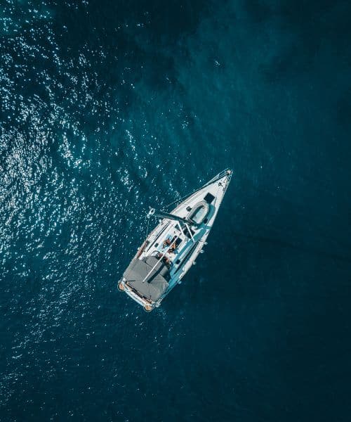 Segelboot Vogelperspektive